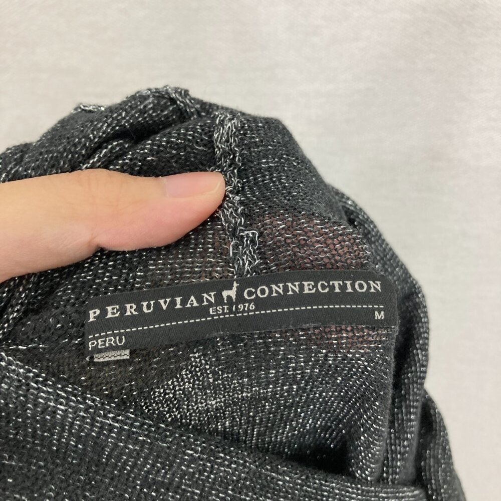 Peruvian Connection Medium Gray Silver Long Sleev… - image 2